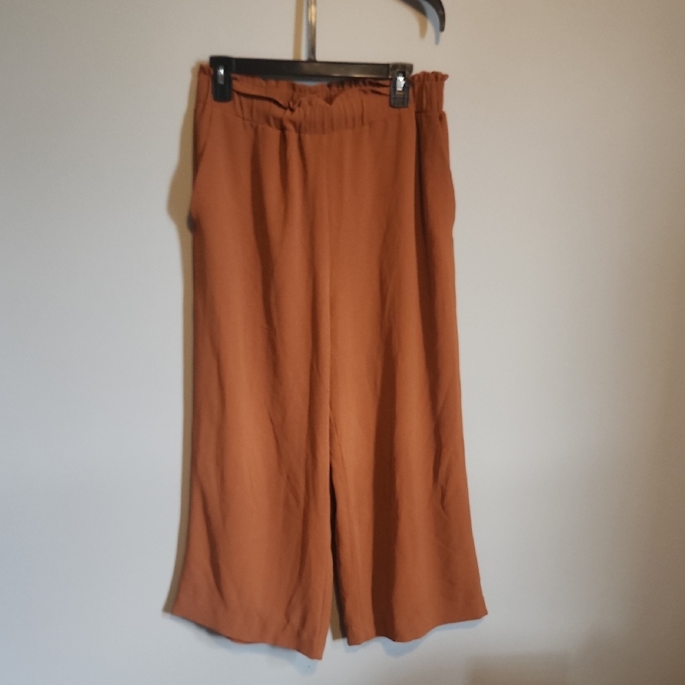 Women's Tan Wide-Leg Pants
